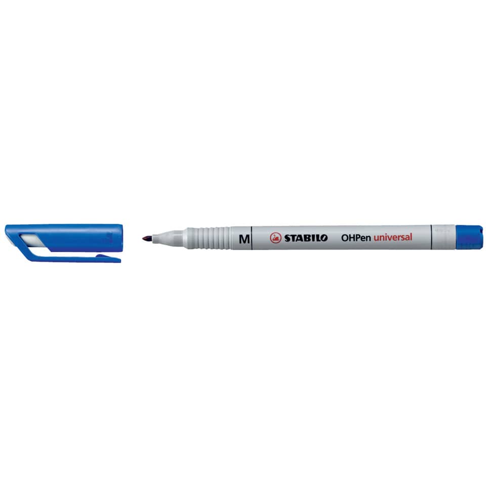 Folienstift OHPen universal, 1 mm, wasserlöslich, blau STABILO 853/41 STABILO 853/41 wasserlöslich