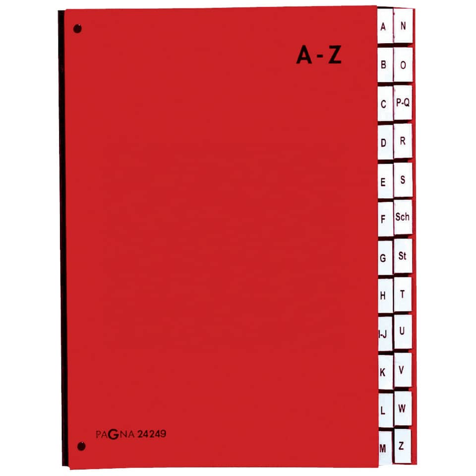 Pultordner A-Z, A4, 24-teilig, rot PAGNA 24249-01 PAGNA 24249-01  24-teilig