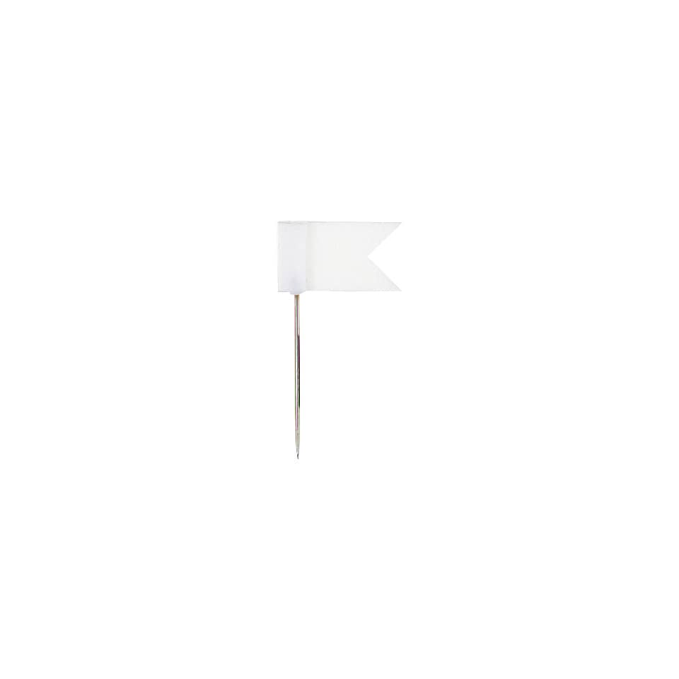Markierfahne, Kunststoff, 24 mm, Kopf 18x10 mm, weiß, 20 Stück ALCO 710