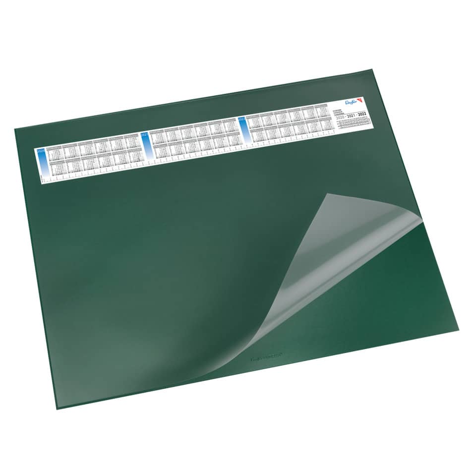 Schreibunterlage Durella DS, 52x65 cm, mit Vollsichtfolie und Kalender, grün LÄUFER 44651 LÄUFER 44651  65x52cm DS