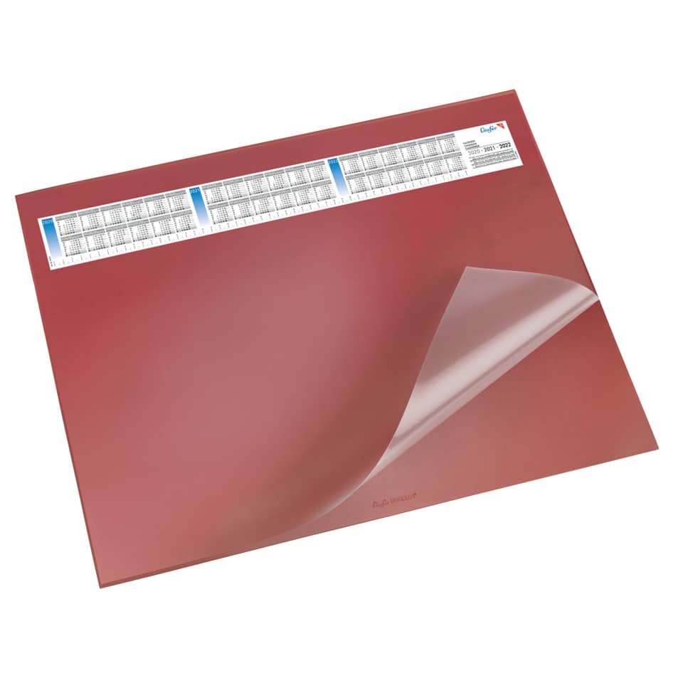 Schreibunterlage Durella DS, 52x65 cm, mit Vollsichtfolie und Kalender, rot LÄUFER 44654 LÄUFER 44654  65x52cm DS