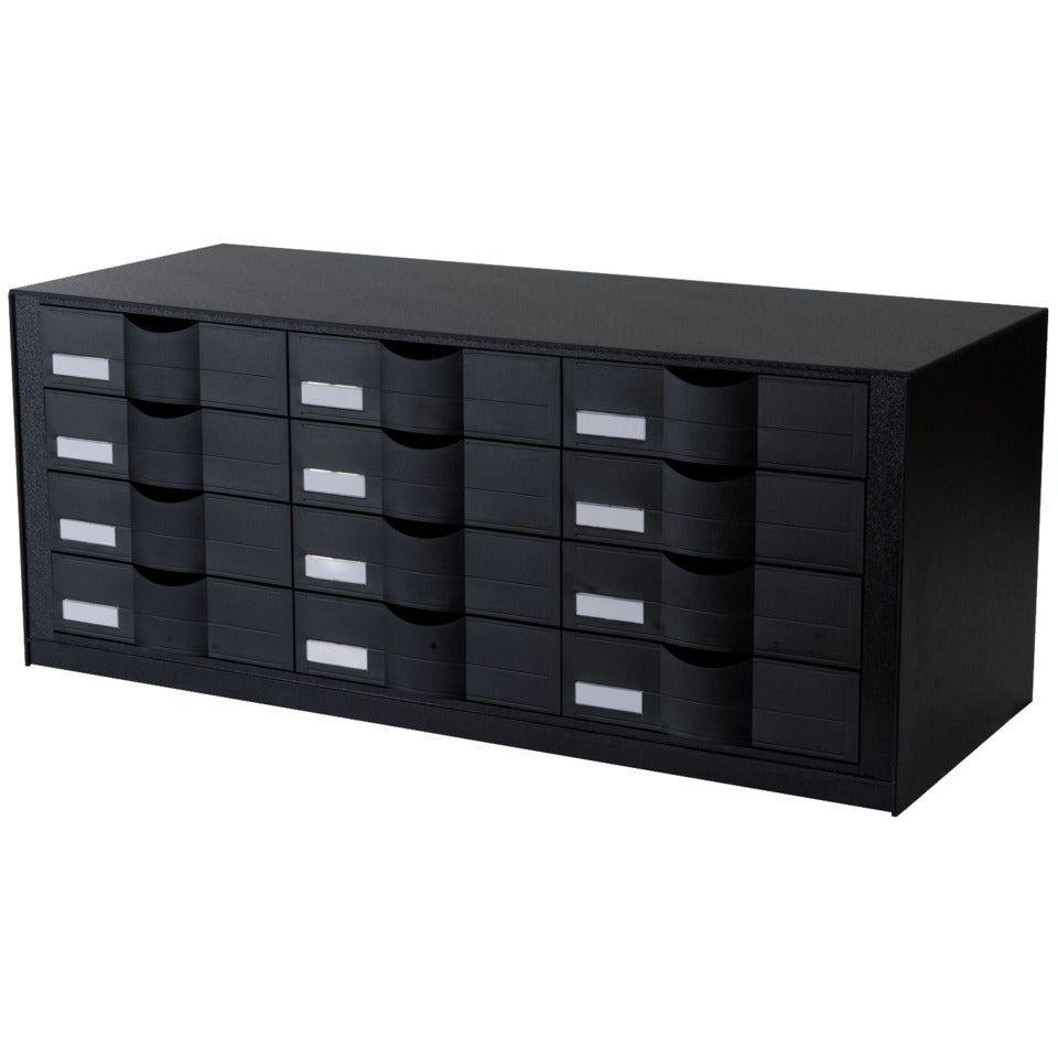 Sortierablage 12 Fächer schwarz PAPERFLOW 9H444L1.01