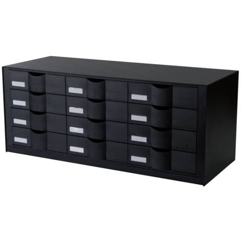 Schubladenelement für Rollladenschrank easyOffice schwarz