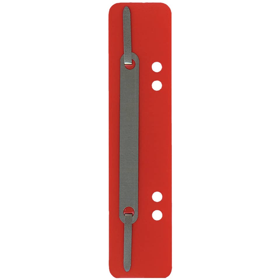 Heftstreifen mit Metalldeckleiste, 34 x 150 mm, PP, 25 Stück, rot Q-CONNECT 1012500310 Q-CONNECT 1012500310 Metalldeckleiste