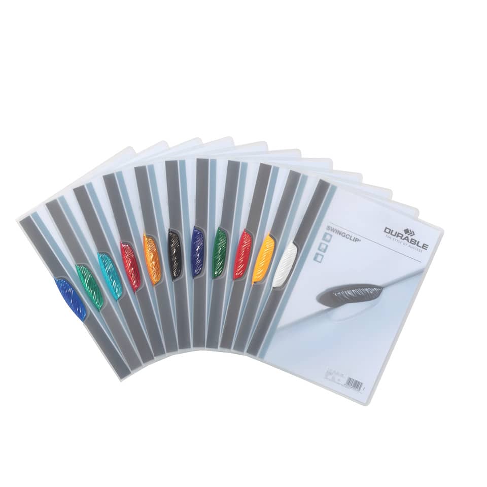 Klemm-Mappe SWINGCLIP®, PP, 30 Blatt, Klemme petrol, Mappe transparent DURABLE 2260 32 DURABLE 2260 32 30Bl transp.