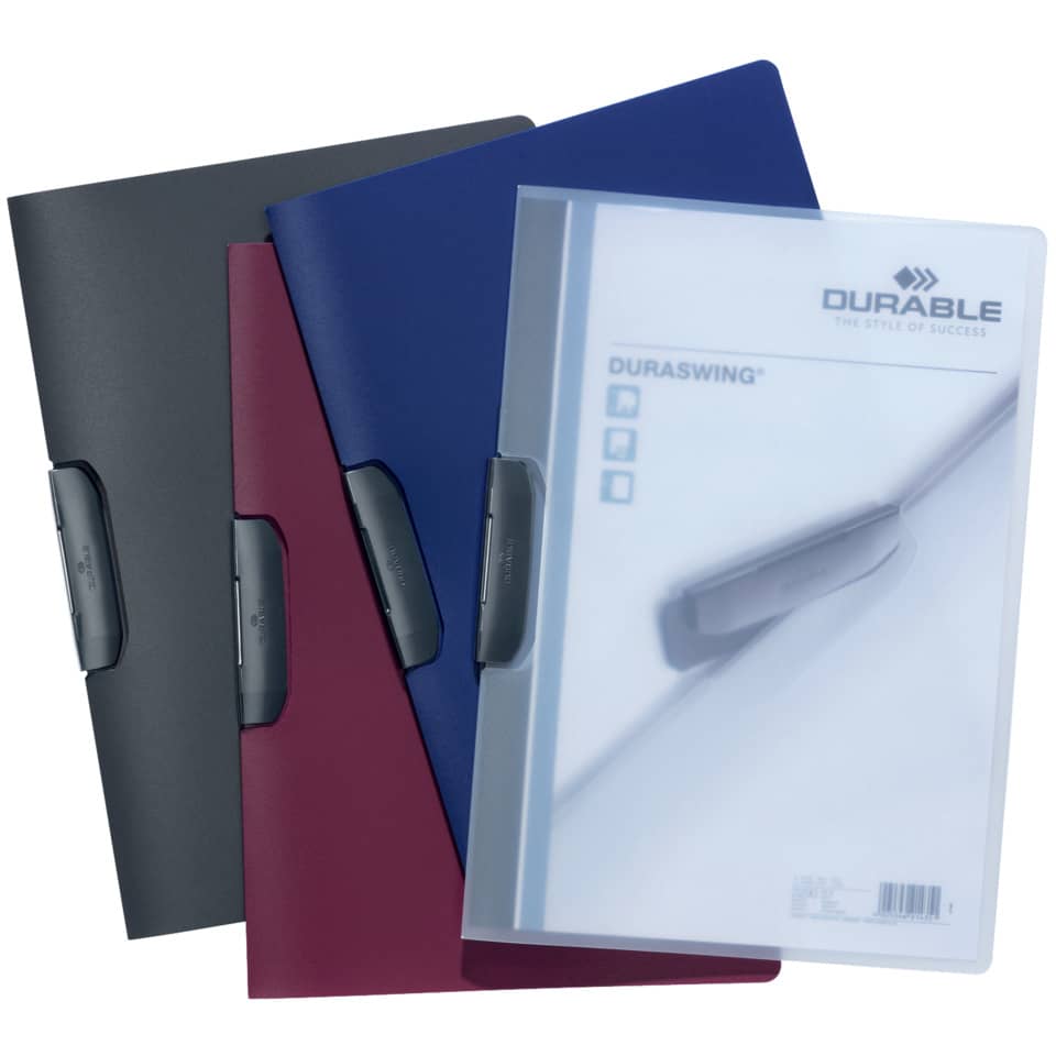 Klemm-Mappe DURASWING®, PP, 30 Blatt, tranzparent-graphit DURABLE 2290 37
