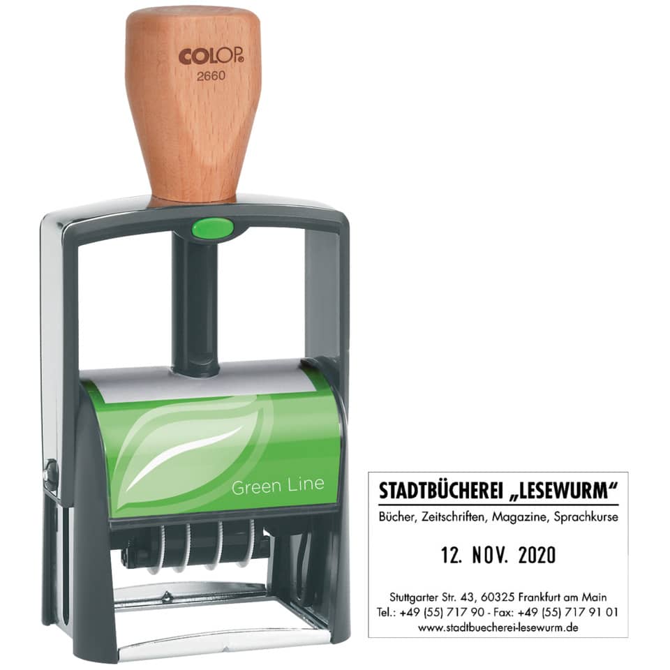 Selbstfärbestempel 2660Green GL+Gutschein COLOP 127780 COLOP 2660 GL + GUTSCHEIN 127780