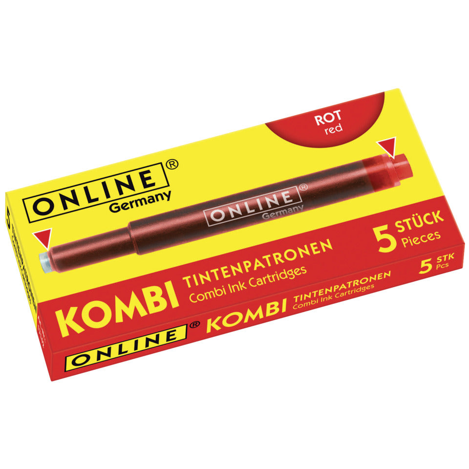Tintenpatrone 5 Stück rot   Kombipatrone ONLINE 17307/12 ONLINE 17307/12 Kombipatrone