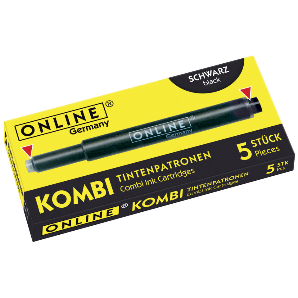 Tintenpatrone 5 Stück schwarz   Kombipatrone ONLINE 17306/12 ONLINE 17306/12  Kombipatrone