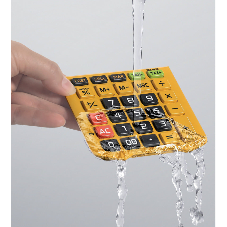 Tischrechner klein, abwaschbar, wasser-/staubfest, für anspruchsvolle Arbeitsumgebungen CASIO WM-320MT CASIO WM-320MT Batterie