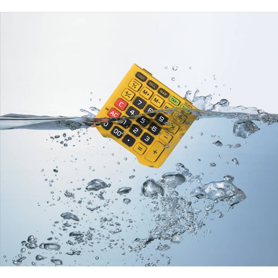 Tischrechner klein, abwaschbar, wasser-/staubfest, für anspruchsvolle Arbeitsumgebungen CASIO WM-320MT CASIO WM-320MT Batterie