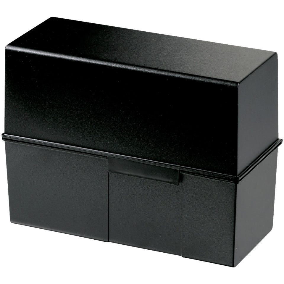 Karteibox DIN A5 quer, max 500 Karten m. Stahlscharnier, schwarz HAN 975-13D HAN 975-13 300 22,8x10,2x17,1