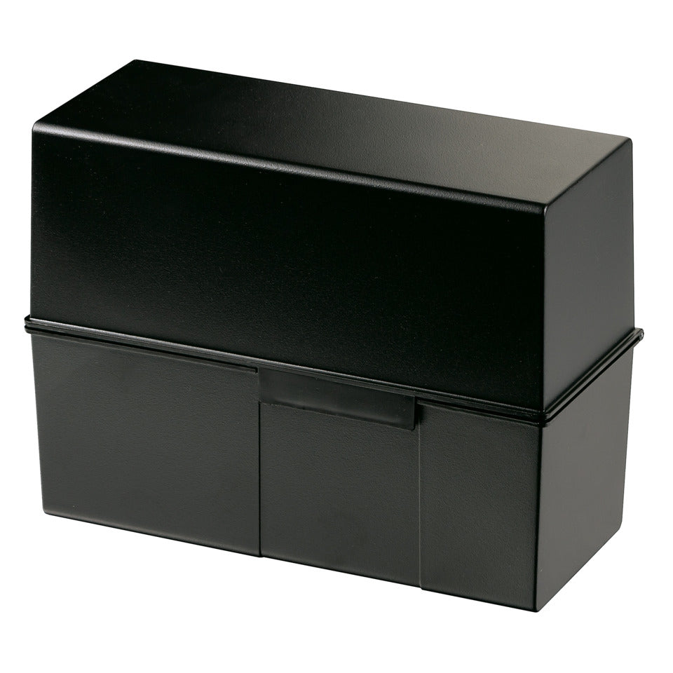 Karteibox DIN A5 quer, max 500 Karten m. Stahlscharnier, schwarz HAN 975-13D HAN 975-13 300 22,8x10,2x17,1
