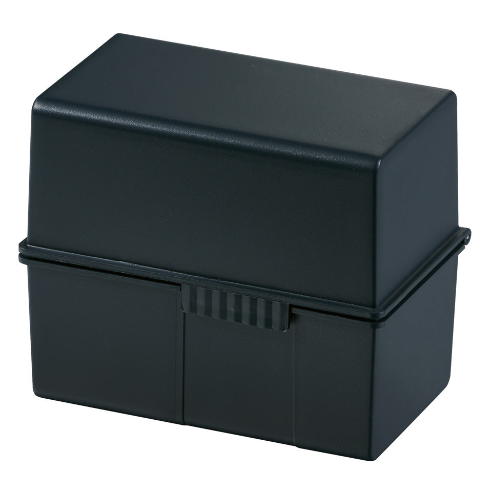 Karteibox DIN A6 quer, max 400 Karten m. Stahlscharnier, schwarz HAN 976-13D HAN 976-13 300 16,5x9,5x14,3
