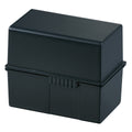 Karteibox DIN A6 quer, max 400 Karten m. Stahlscharnier, schwarz HAN 976-13D HAN 976-13 300 16,5x9,5x14,3