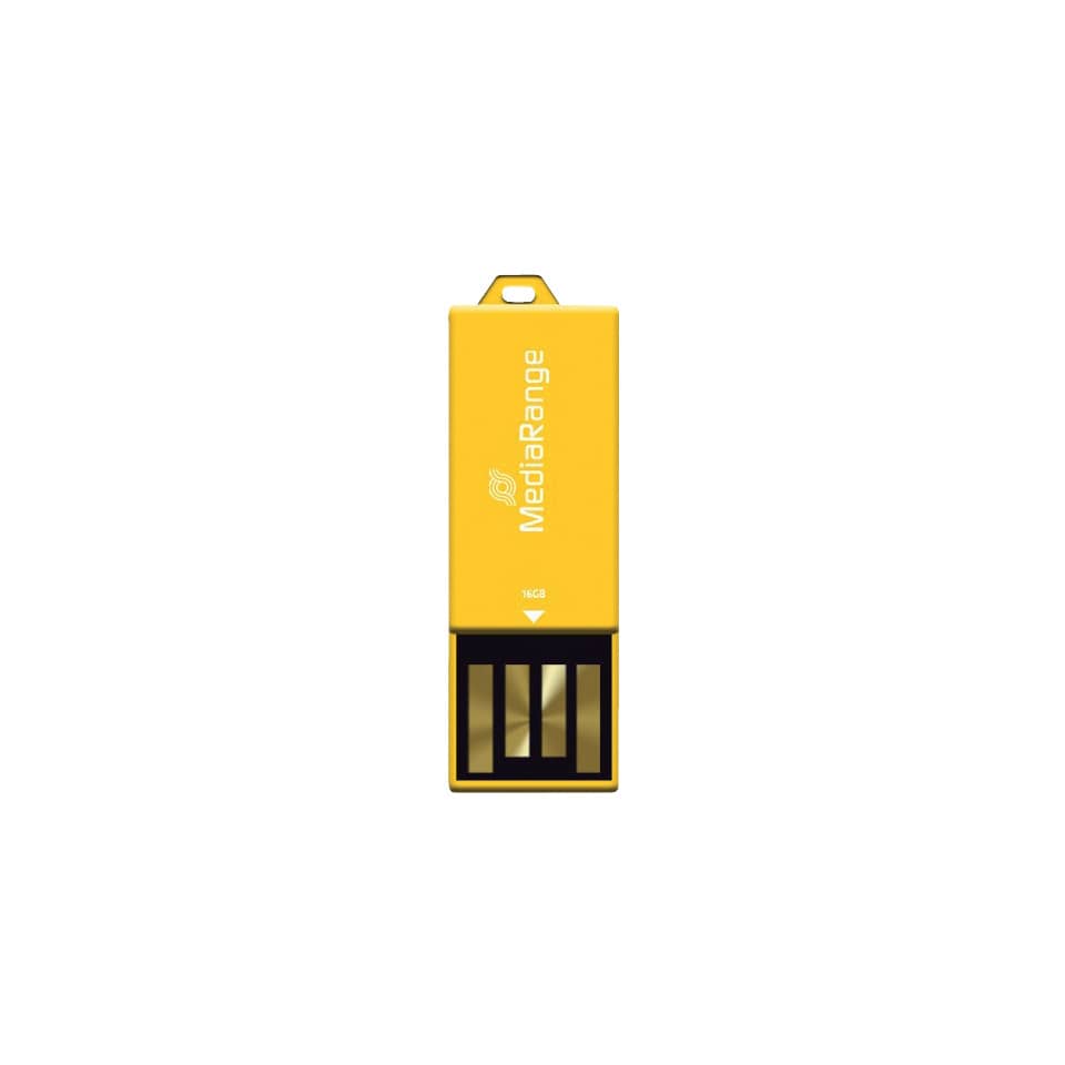 USB Stick 2.0 ClipOn, 16 GB, gelb MEDIARANGE MR976 MEDIA RANGE MR976 16GB