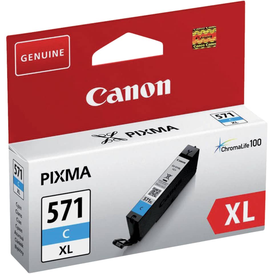 Inkjetpatrone CLI-571C XL, 715 Seiten, cyan CANON 0332C001