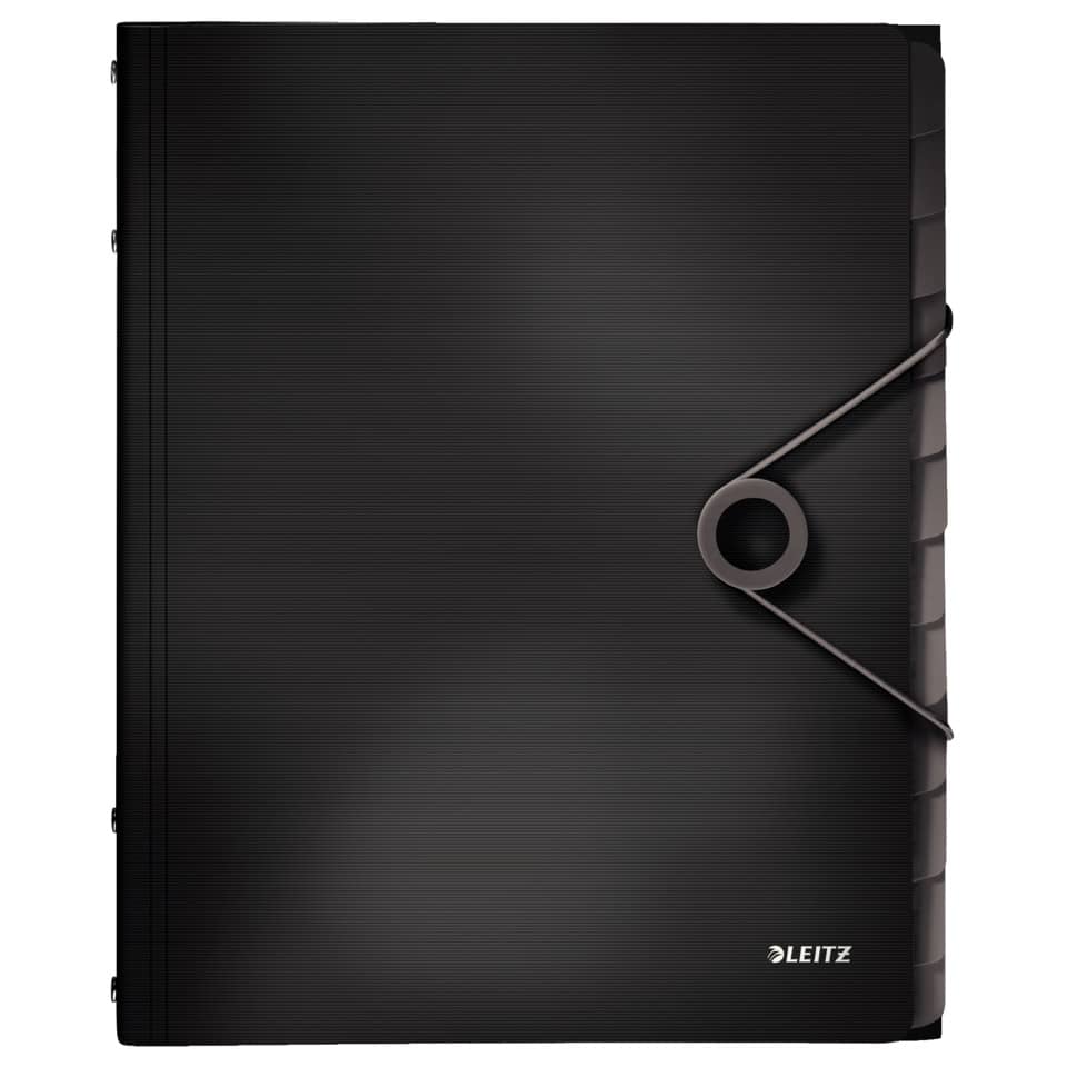 Ordnungsmappe Solid, 12 Fächer, PP, schwarz LEITZ 4570-10-95 LEITZ 4570-10-95 PP 12 Fächer
