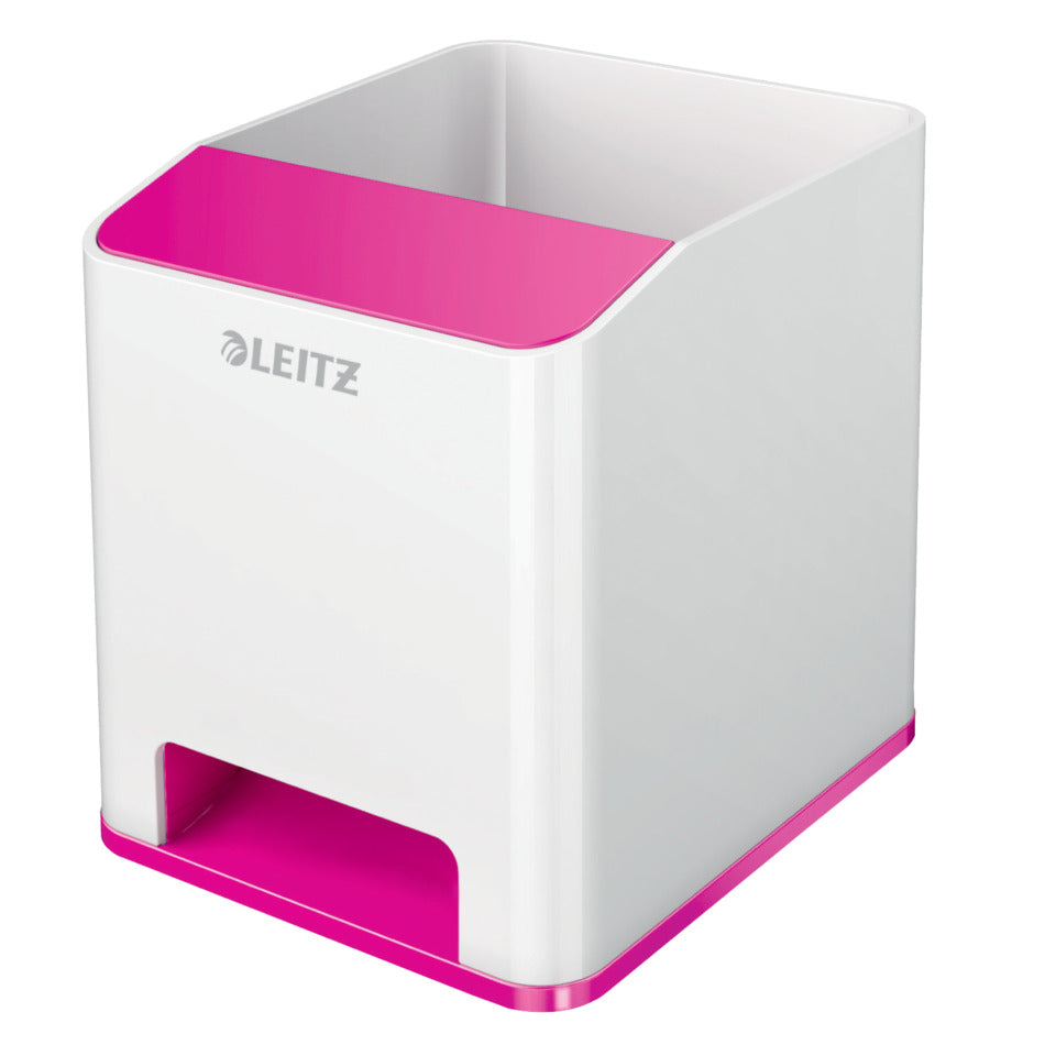Stifteköcher Sound WOW Duo Colour, Polystyrol, weiß/pink LEITZ 5363-10-23 LEITZ 5363-10-23 Duo Colour