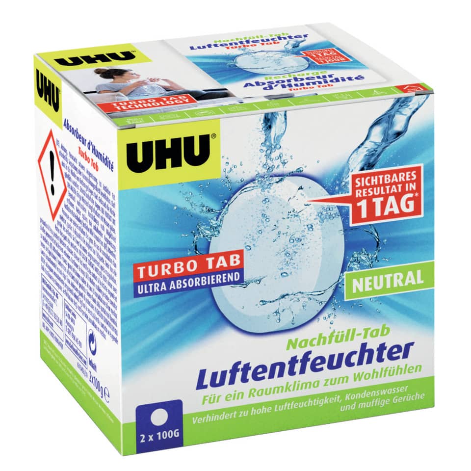 Luftentfeuchter Ambiance Tabs, neutral, 2 x 100 g UHU 50505 UHU 50505 Nachfüllpack
