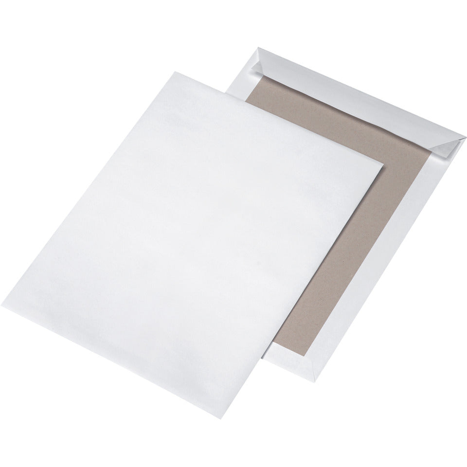 Papprückwandtasche, C4, 120g/m², Haftklebend, 100 Stück, weiß MAILMEDIA 30002357 MAILMEDIA 30002357 Papprückwand