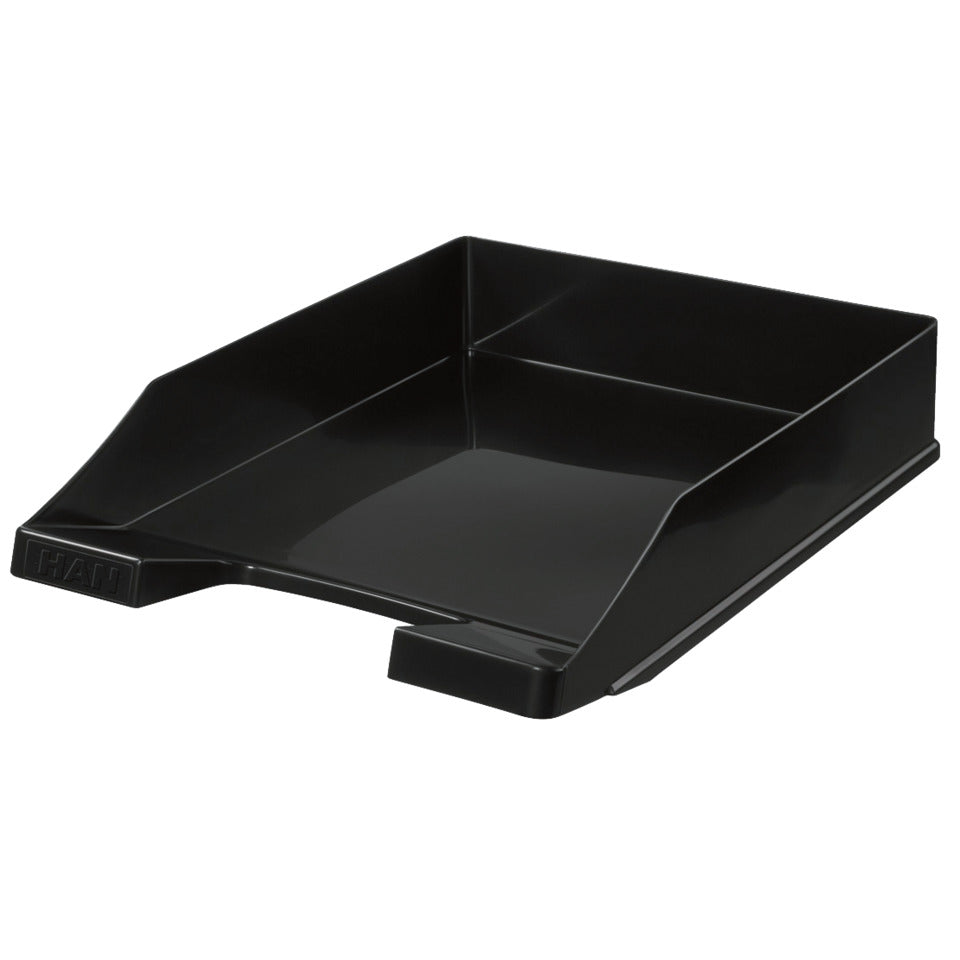 Briefablage KLASSIK, DIN A4/C4, stapelbar, stabil, modern, schwarz HAN 1027-X-13D