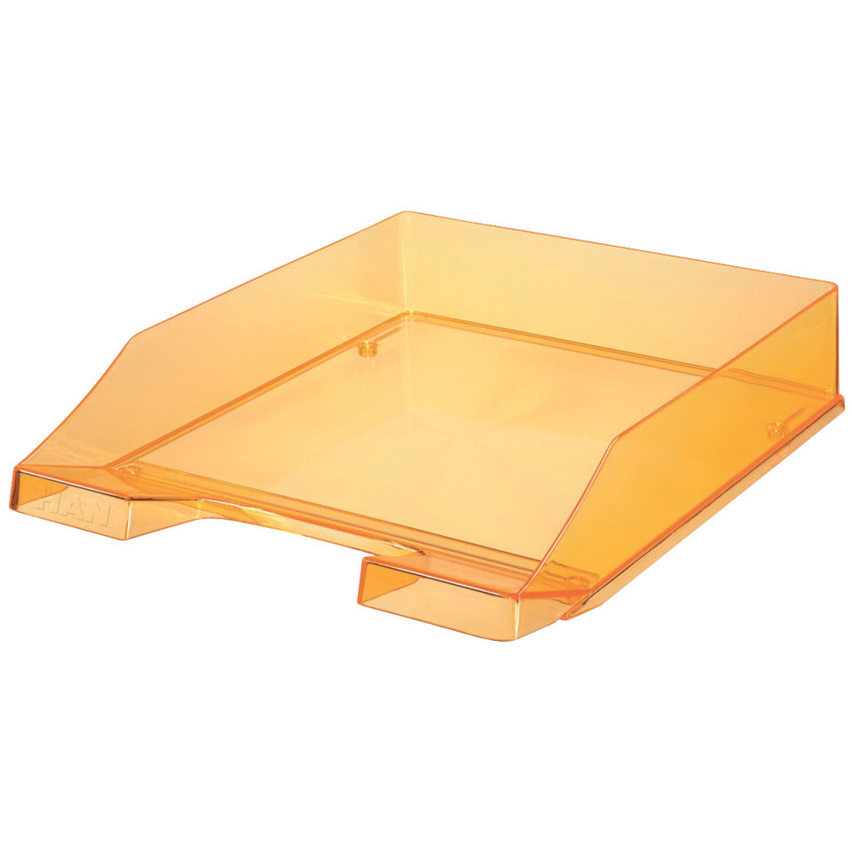 Briefablage KLASSIK, DIN A4/C4, stapelbar, stabil, transparent-orange HAN 1026-X-28D