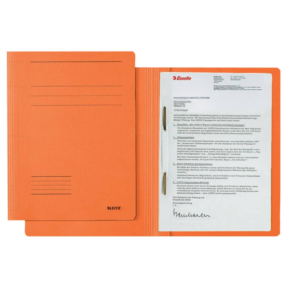 Schnellhefter Fresh, A4, 250g/m², orange LEITZ 3003-00-45 LEITZ 30030045 Karton 250g