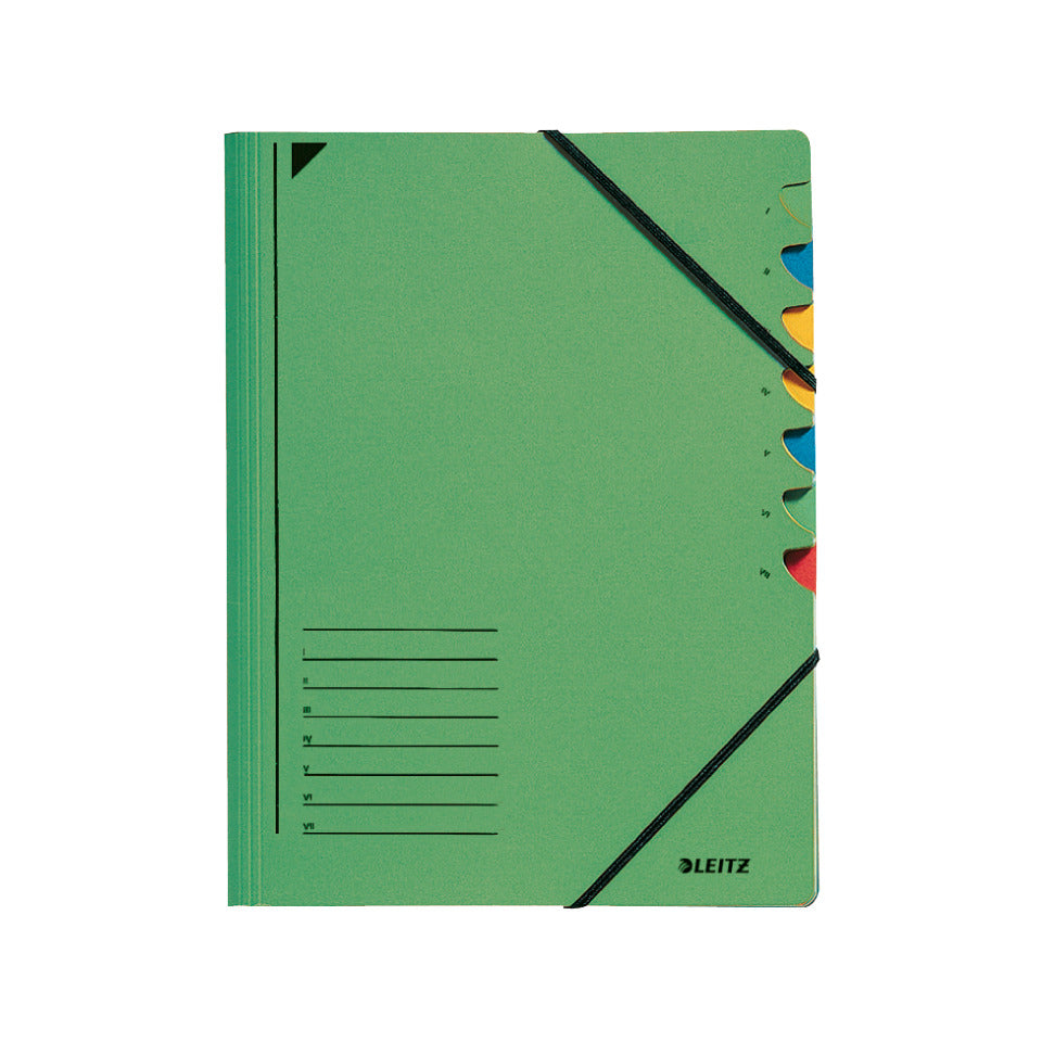 Ordnungsmappe, A4, Karton, 7 Fächer, grün LEITZ 3907-00-55 LEITZ 3907-00-55 Karton