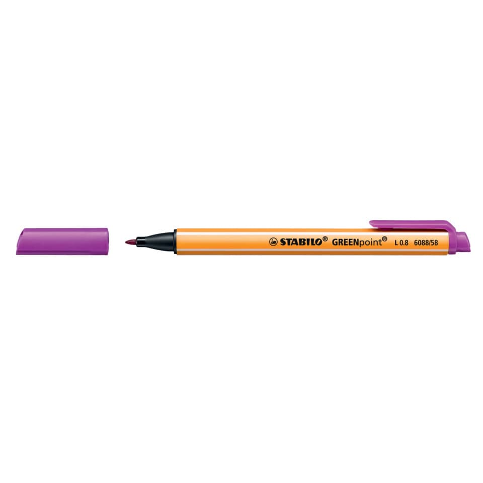 Faserschreiber GREENpoint®, 0,8 mm, lila STABILO 6088/58