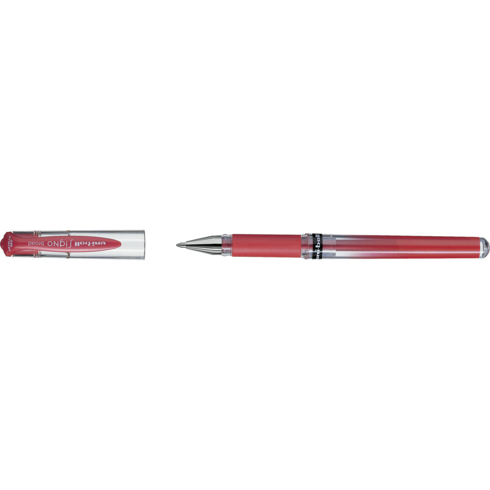 Gelschreiber uni-ball® SIGNO UM153 0,6mm, rot/metallic UNI-BALL 146822 FABER CASTELL 146822 UM153 Bro