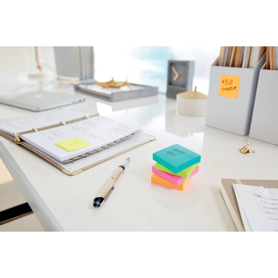 Haftnotizblock Super Sticky Notes Cosmic Collection, 48x48mm, 12x90 Blatt POST-IT 622-12SS-COS POST-IT 622-12SS-COS Miami-Coll.