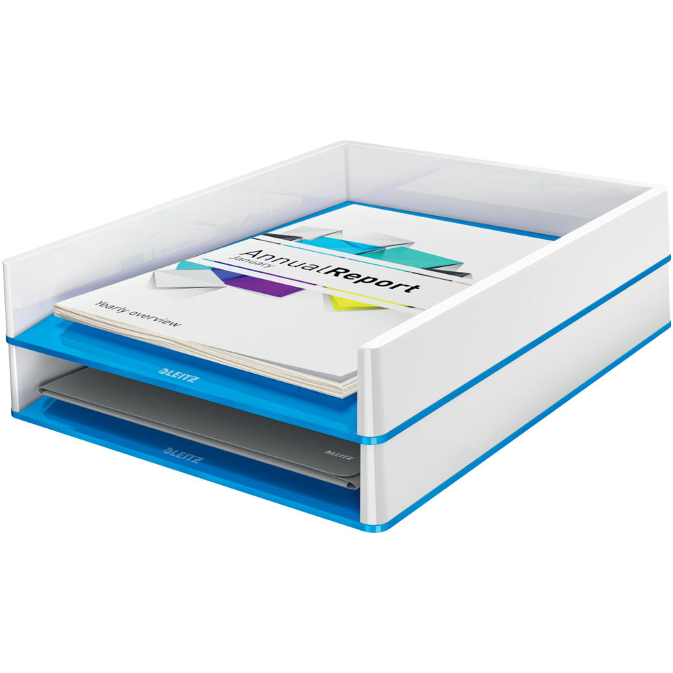 Briefkorb WOW Duo Colour, A4, weiß/blau LEITZ 5361-10-36 LEITZ 5361-10-36 Duo Colour