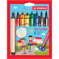 Fasermaler Trio® Scribbi Etui, 1,5 - 2,0 mm, sortiert, Etui mit 8 Stiften STABILO 368/8-01
