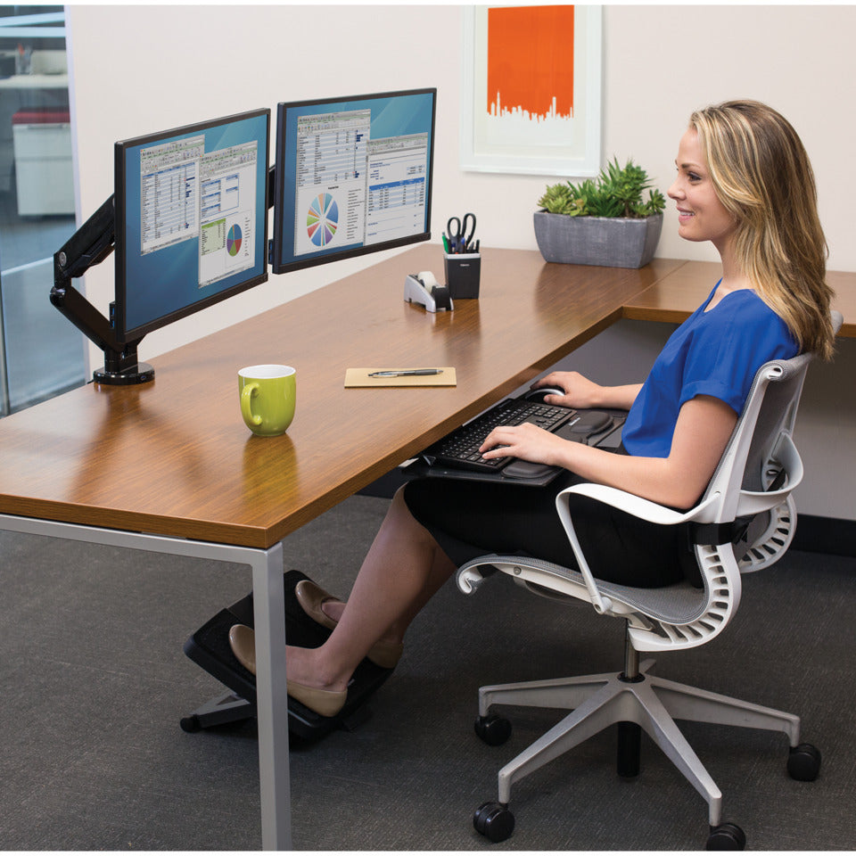 Doppel-Monitorarm Platinum Series, höhenverstellbar, schwarz FELLOWES 8042501