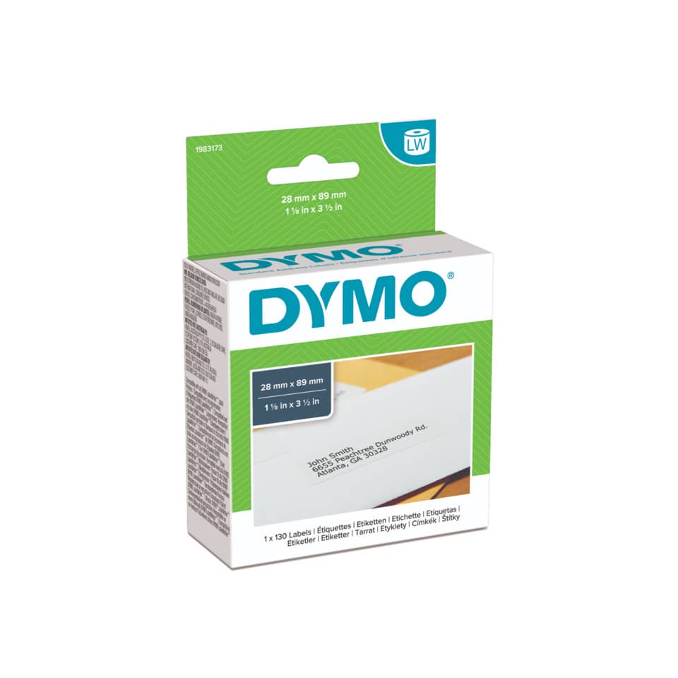 Thermoetiketten, 28x89mm, 130 Stück, weiß DYMO 1983173 DYMO 1983173 28x89