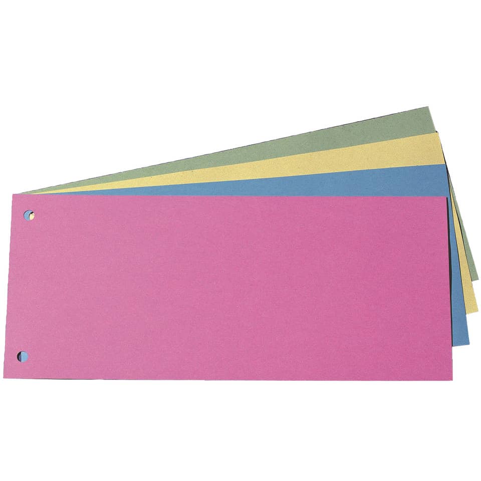 Trennstreifen, 240x105mm, 40 Stück, sortiert Q-CONNECT 5059944 Q-Connect 5059944 PG=40St