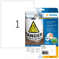 Folienetiketten stark haftend, 210x297mm, wetterfest, 10 Stück, weiß HERMA 9500 HERMA 9500 wetterf. 10 St. extra stark