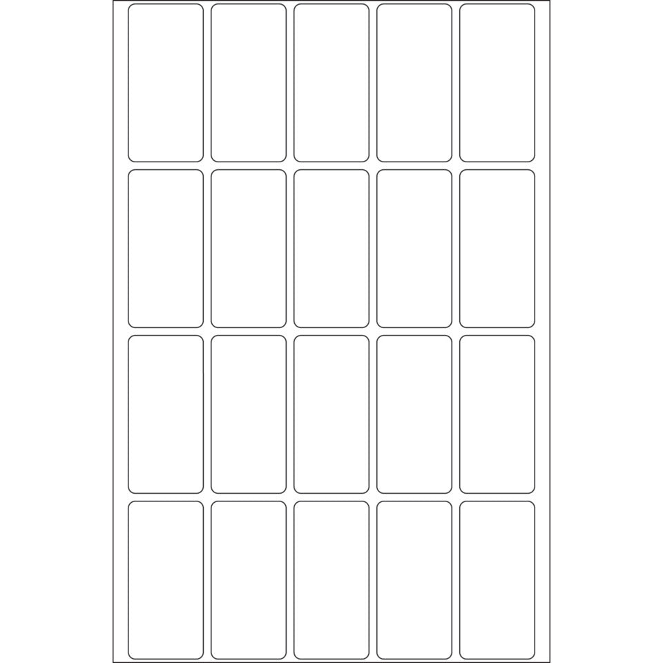 Etiketten permanent, 19x40mm, 640 Stück, weiß HERMA 2400 HERMA 2400  permanent haftend