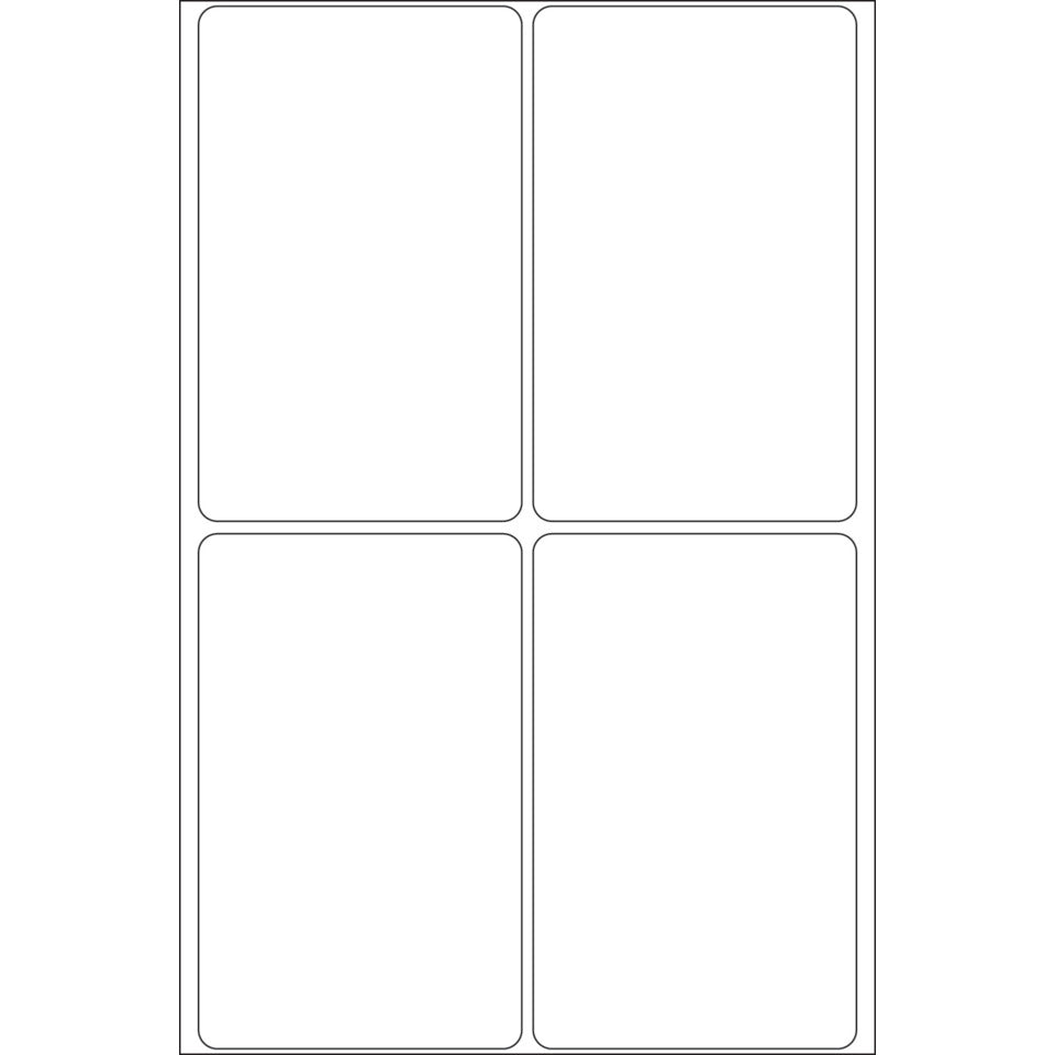 Etiketten permanent, 52x82mm, 128 Stück, weiß HERMA 2490 HERMA 2490 permanent haftend