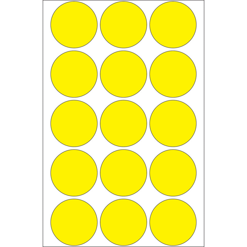 Farbpunkte, Ø32mm, 480 Stück, gelb HERMA 2271 HERMA 2271  480 Stück permanent haftend
