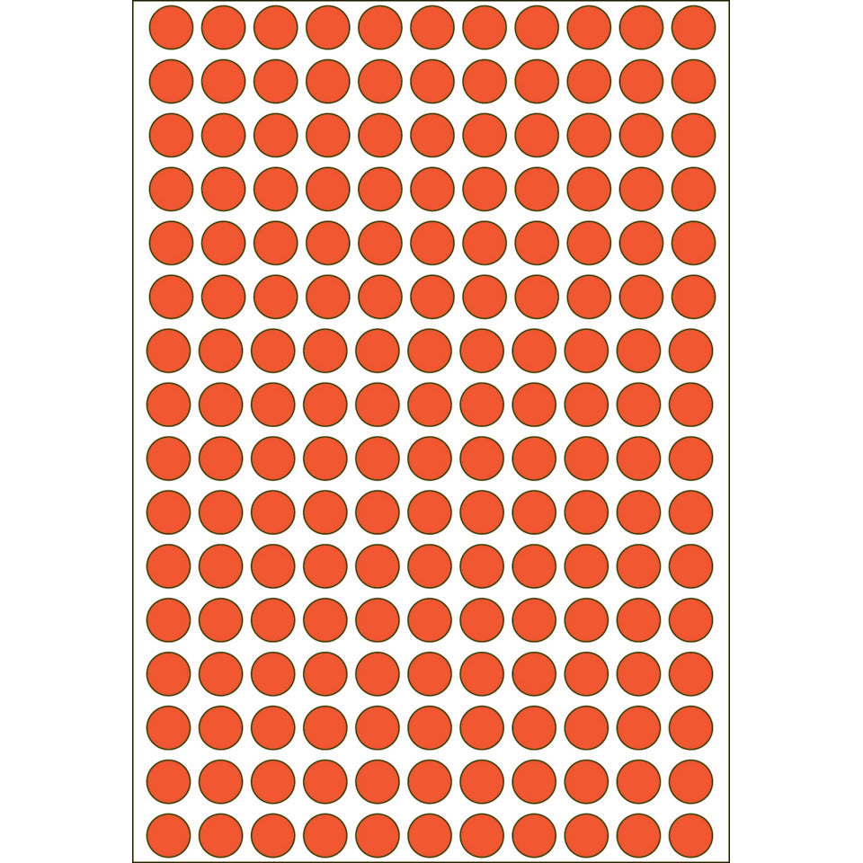 Etiketten permanent, Ø8mm, 5632 Stück, rot HERMA 2212 HERMA 2212 Farbpunkte