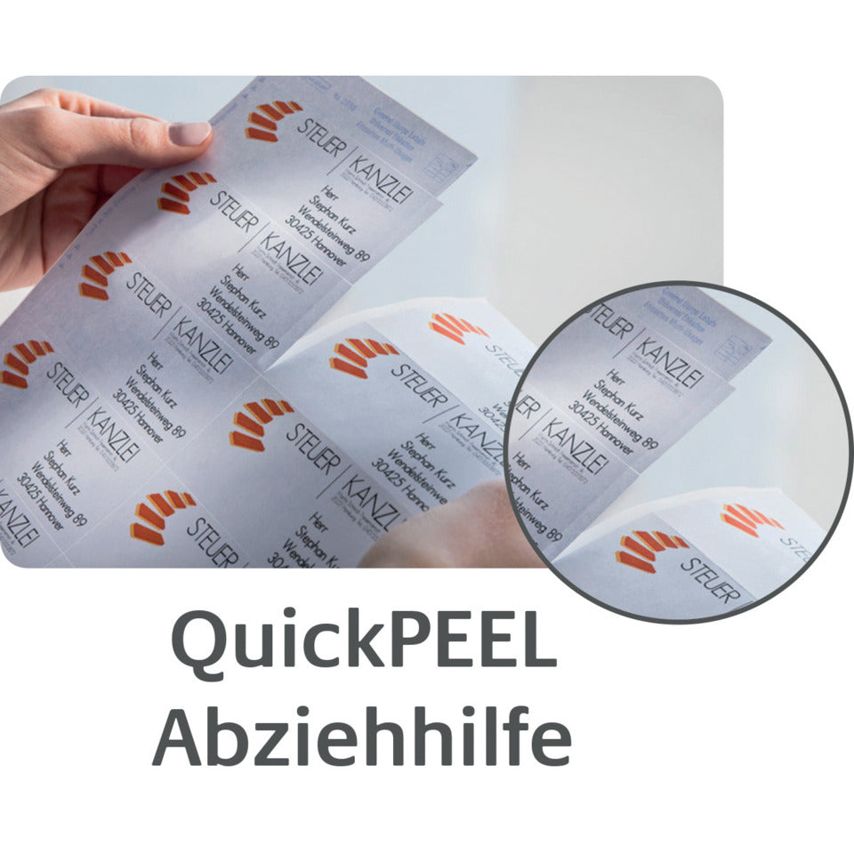Adress-Etiketten, 63,5x38,1mm, 525 Stück, transparent AVERY ZWECKFORM L7560-25 ZWECKFORM L7560-25  525St