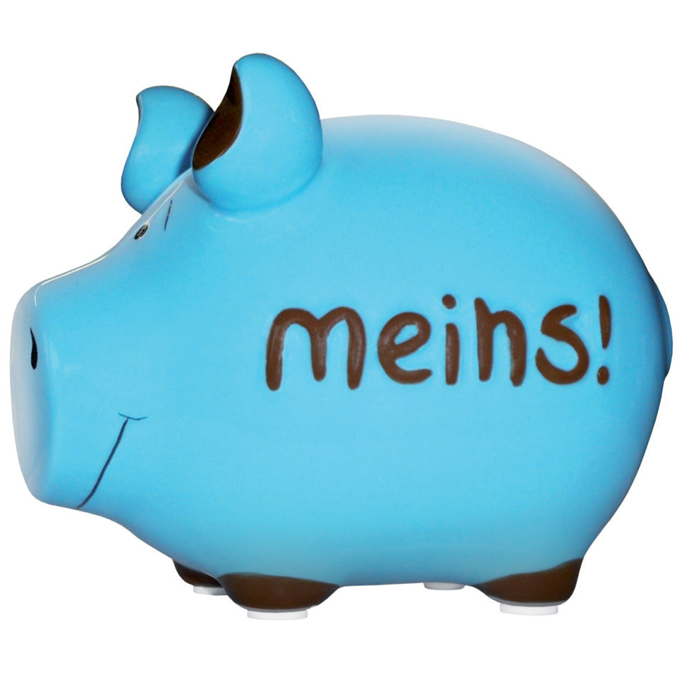 Sparschwein klein "Meins!", 12,5 x 9 x 9 cm, Keramik KCG 10027109 KCG 101137/10027109 Meins!