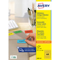 Farbige Etiketten ablösbar, 45,7x21,2mm, 960 Stück, gelb AVERY ZWECKFORM L6041-20