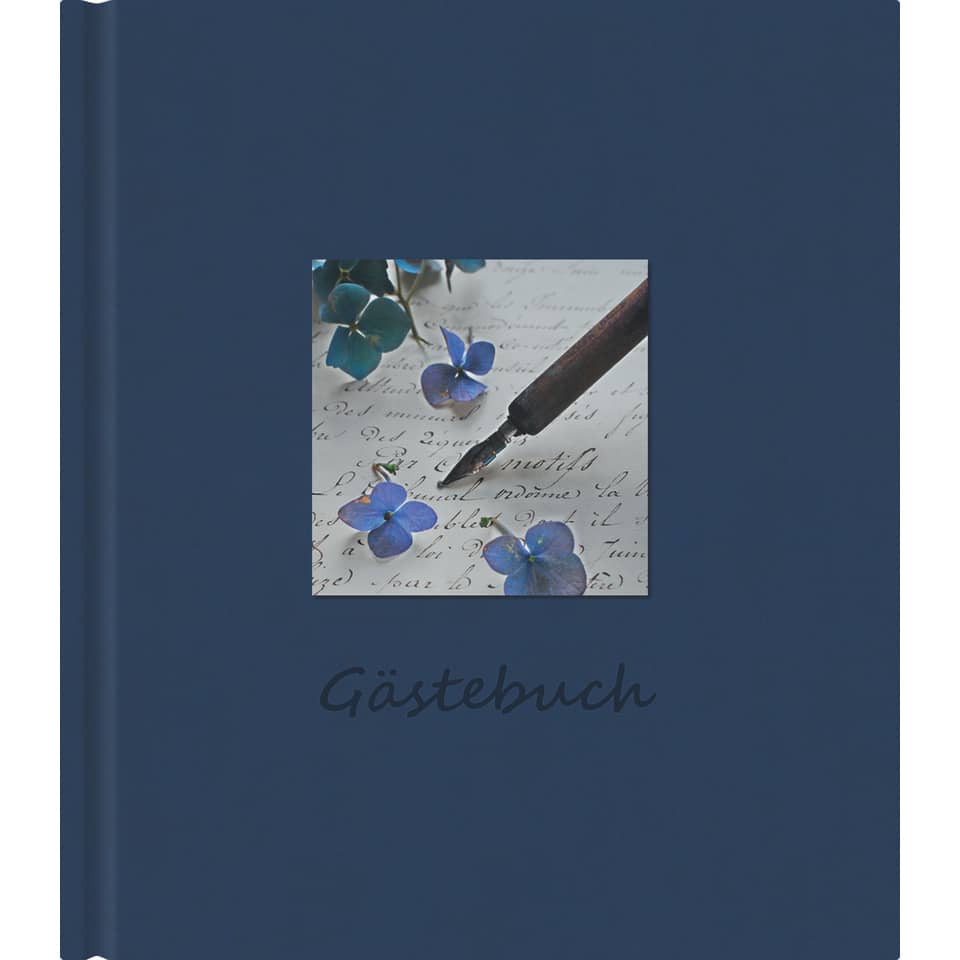 Gästebuch Scriptura, 21x24cm, blau  61100 61100 21x24cm