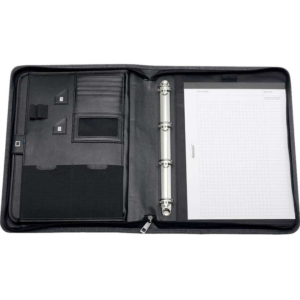 Orgamappe A4 LAZIO, 285 x 360 x 50 mm, Polyester, grau ALASSIO 30116 ALASSIO 30116 28,5x36x5cm