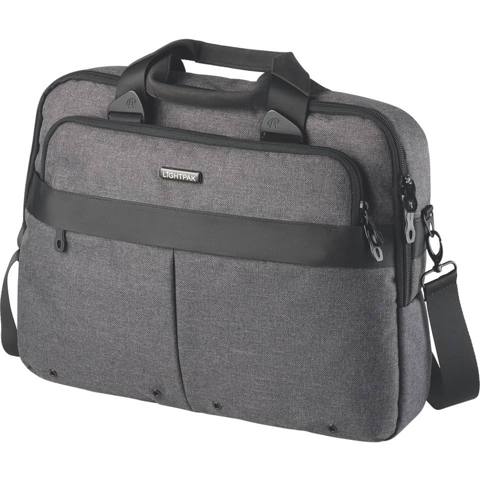 Laptoptasche WOOKIE, 400 x 310 x 70 mm, Polyester, grau LIGHTPAK 46166 LIGHTPAK 46166 40x31x7cm
