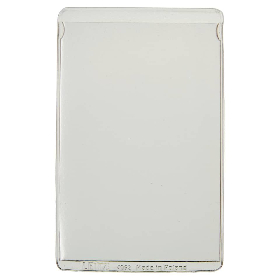 Ausweishülle, für Kreditkarten, PVC, genarbt, farblos, 25 Stück LEITZ 4062-00-00 LEITZ 40620000 für Scheckkarte