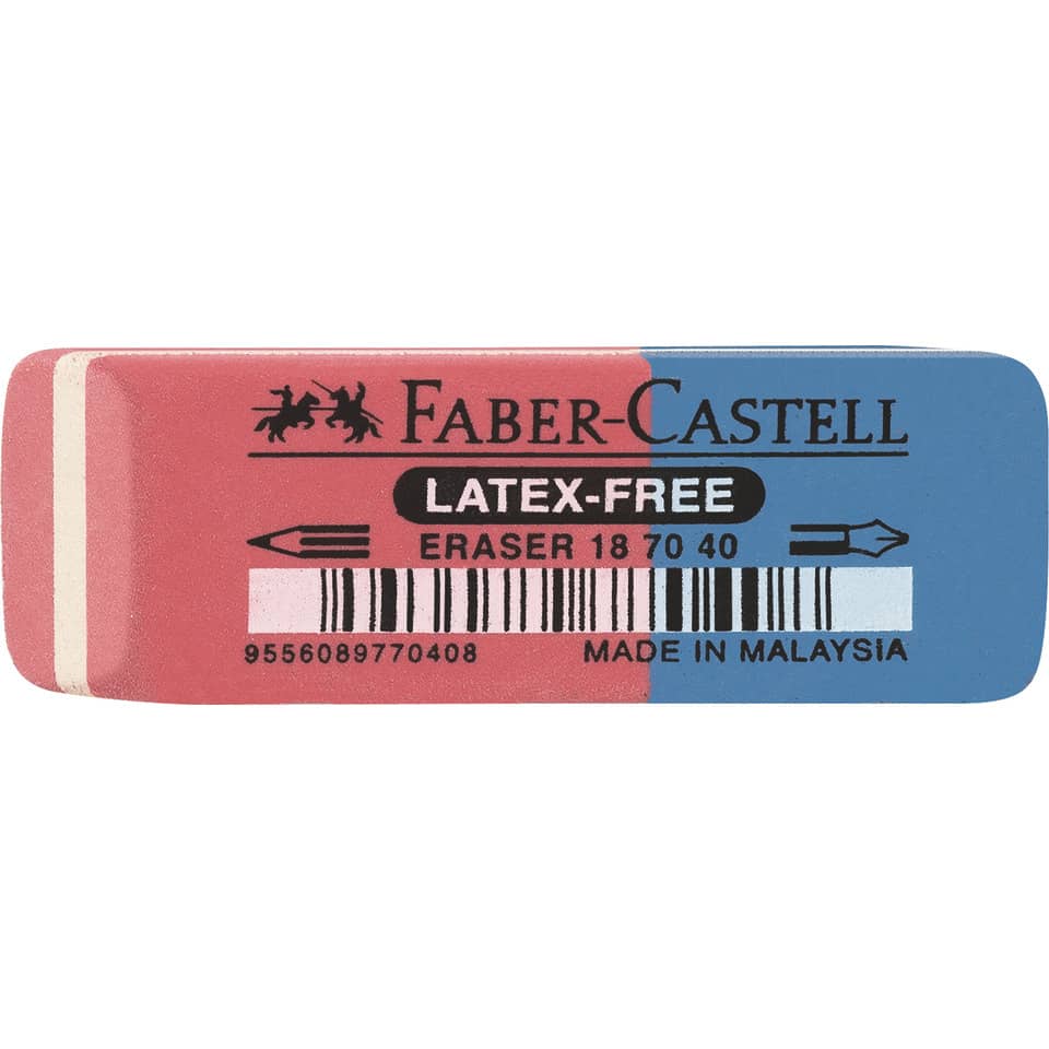 Kautschukradierer, rot/blau FABER CASTELL 187040 FABER CASTELL 187040 7070-40